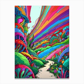 Psychedelic Landscape Canvas Print