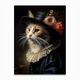 Regal Cat In A Hat C Canvas Print