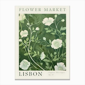 Flower Market Lisbon 1 Canvas Print