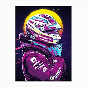 Fernando Alonso Aston Martin Driver Canvas Print