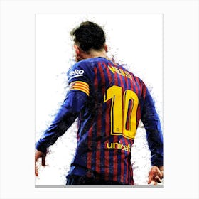 Messi Barcelona Captain Canvas Print