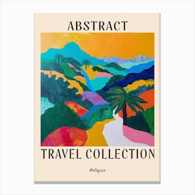 Abstract Travel Collection Poster Malaysia 4 Canvas Print