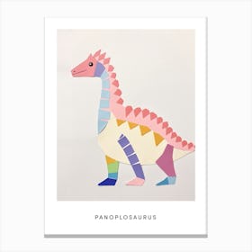 Nursery Dinosaur Art Panoplosaurus Poster Canvas Print