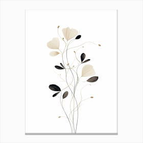 Line Art Floral Display Print Canvas Print