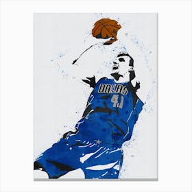 Dirk Nowitzki Dallas Mavericks Canvas Print