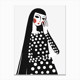 Polka Dot Girl 7 Canvas Print