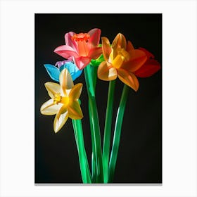 Bright Inflatable Flowers Daffodil 1 Canvas Print