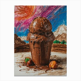 Chocolate Ice Cream 1 Canvas Print