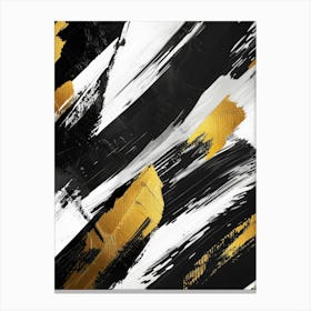 Abstract Black And Gold Painting 4 Canvas Print