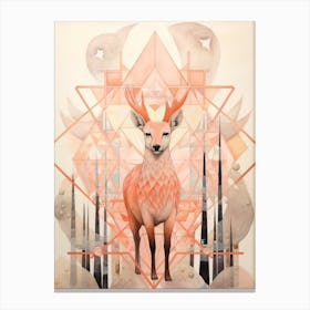 Geometric Abstract Animal Illustration 7 Canvas Print