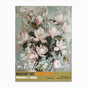 A World Of Flowers, Van Gogh Exhibition Magnolia 3 Canvas Print