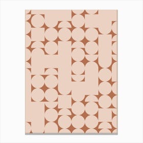 Peach and Terracotta Geometric Minimalist Art Print Canvas Print