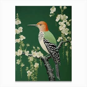 Ohara Koson Inspired Bird Painting Hoopoe 4 Canvas Print