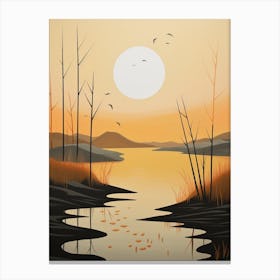 Wetlands Abstract Minimalist 5 Canvas Print