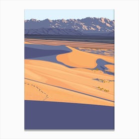 Mojave California Travel Poster Canvas Print