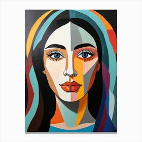 Woman'S Face Canvas Print