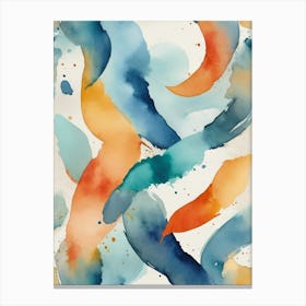 Watercolor Feathers Canvas Print