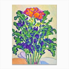 Arugula Fauvist vegetable Canvas Print