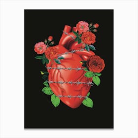 Heart Of Roses Canvas Print