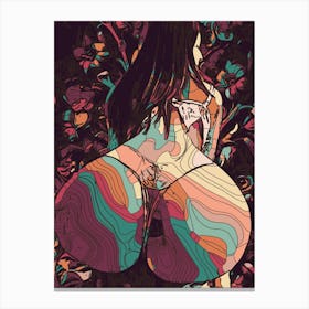 Abstract Geometric Sexy Woman 38 1 Canvas Print