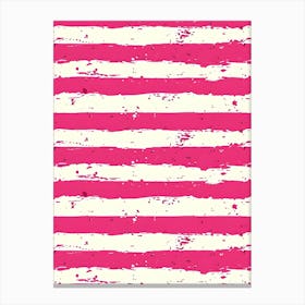 Pink And White Stripes Canvas Print