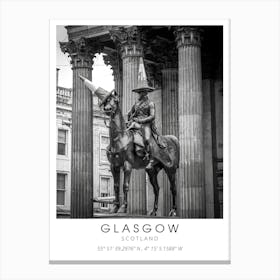 Glasgow Scotland Black And White Canvas Print