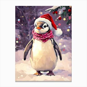 Christmas Penguin Canvas Print