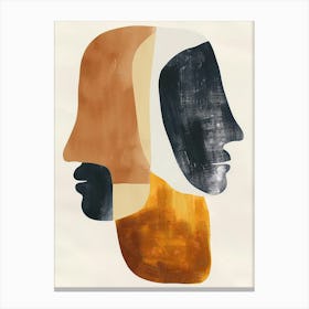 Two Faces Abstract Earth Tones Canvas Print