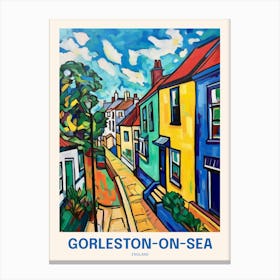 Gorleston On Sea England 3 Uk Travel Poster Canvas Print