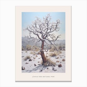 Dreamy Winter National Park Poster  Joshua Tree National Park United States Canvas Print