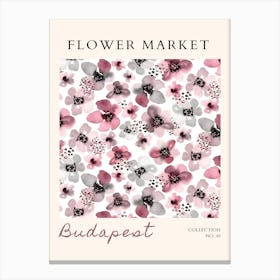 Flower Market Budapest Canvas Print