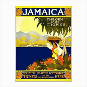 Jamaica The Gem Of The Tropics Canvas Print