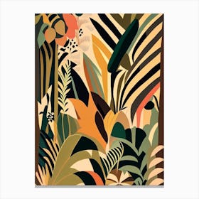 Jungle Pattern 3 Rousseau Inspired Canvas Print
