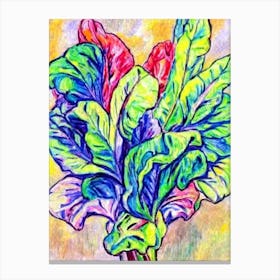 Chard 2 Fauvist vegetable Canvas Print