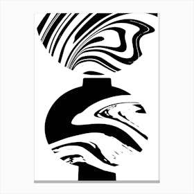 Black And White Vase Canvas Print
