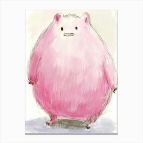 Pink Bear Canvas Print