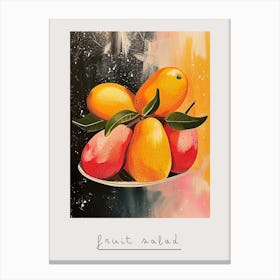 Art Deco Fruit Paint Strokes Poster Canvas Print