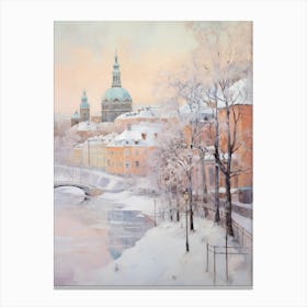 Dreamy Winter Painting Helsinki Finland 2 Canvas Print