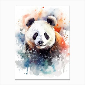 Panda Art In Watercolor Painting Style 2 Canvas Print