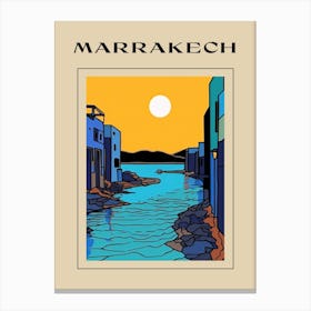 Minimal Design Style Of Marrakech, Morocco 3 Poster Canvas Print