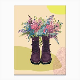 Flower Boots Canvas Print