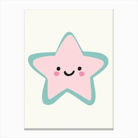 Cute Kawaii Star Canvas Print