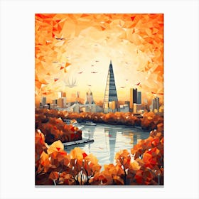 London View   Geometric Vector Illustration 1 Canvas Print