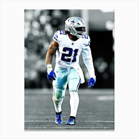 Ezekiel Elliott Of The Dallas Cowboys Canvas Print