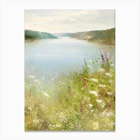 Wildflowers At The Lake Canvas Print