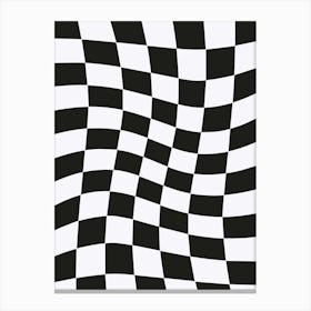 Retro Checkered Canvas Print