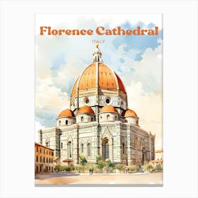 Florence Cathedral Italy History Church Travel Art Canvas Print