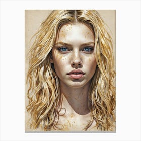 Girl With Freckles 2 Canvas Print