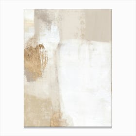 Beige Gold Abstract Painting 1 Canvas Print