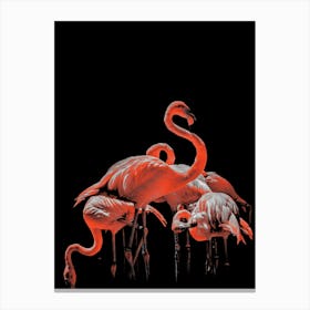 Flamingo Line Art Canvas Print
